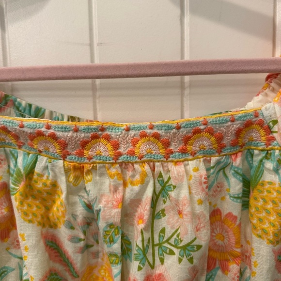 Rachel Zoe Floral Puff Sleeve Blouse sz 6 NWT Mommy and Me Collection - Picture 2 of 5